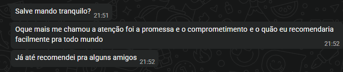 Jogador recomendando a plataforma para amigos